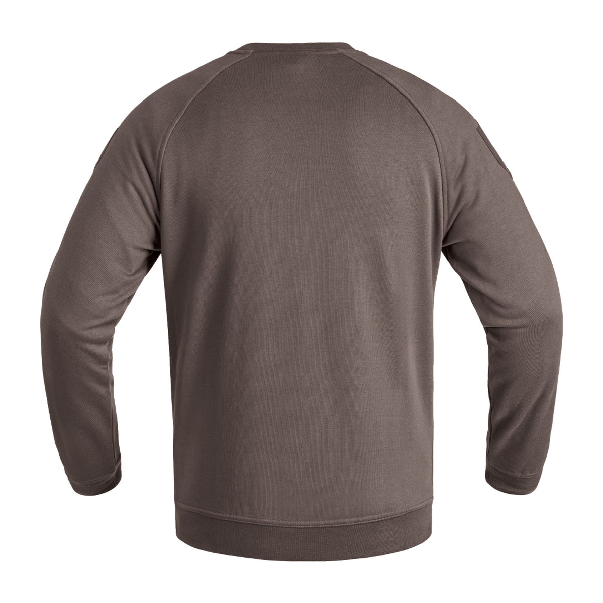 Rundhalsausschnitt, Langarm, Braun, einfarbig, Sweatshirt