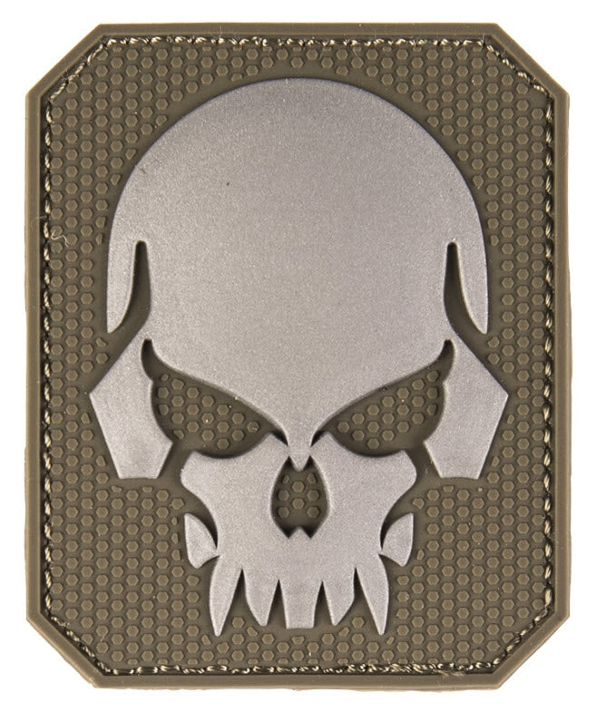 Klettabzeichen 3D skull large - oliv