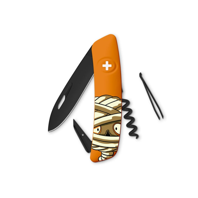 Taschenmesser D01 AllBlack Mummy - orange