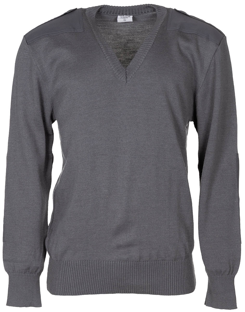 Österr. BH V-Pullover, grau, neuwertig