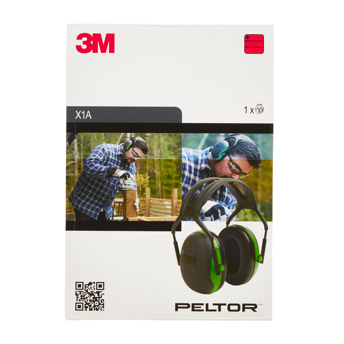 3M Peltor - Kapselgehörschützer, X1A, grün, SNR = 27 dB