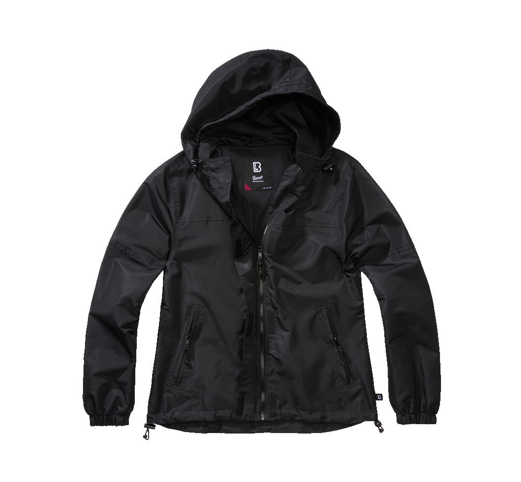 Women Summer Frontzip Windbreaker black