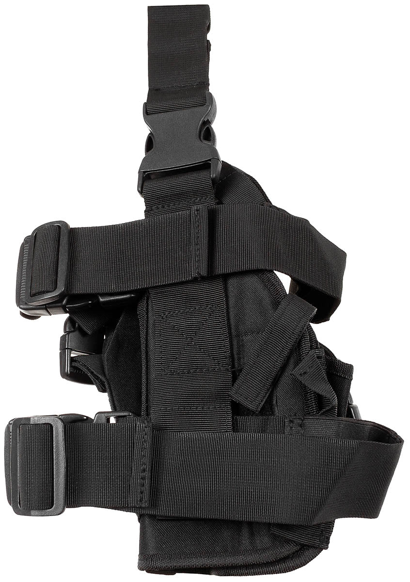 Pistolenbeinholster, schwarz, rechts
