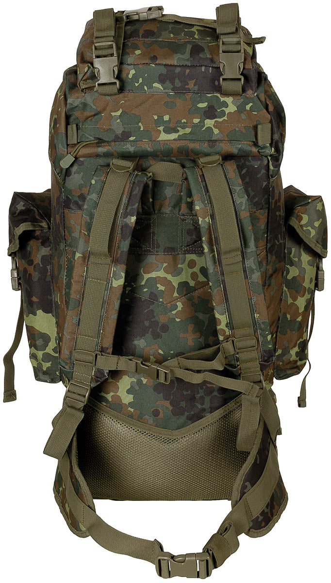 BW Kampfrucksack, "MOLLE", 65 l, Alu-Ausst., flecktarn