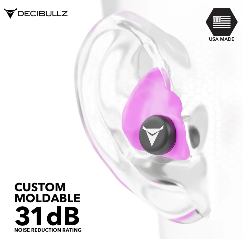 Custom Molded Earplugs Gehörschutzstöpsel pink (SNR=27db)