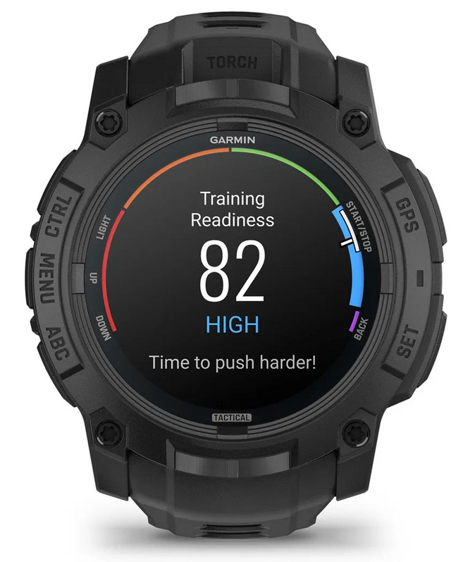 Instinct 3 – 50 mm AMOLED Tactical Schwarz mit Silikon-Wechselarmband 22 mm