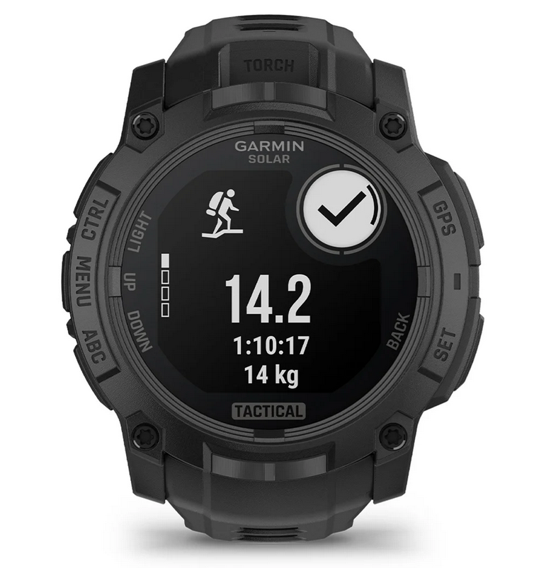 Instinct 3 – 50 mm Solar Tactical Schwarz mit Silikon-Wechselarmband 22 mm