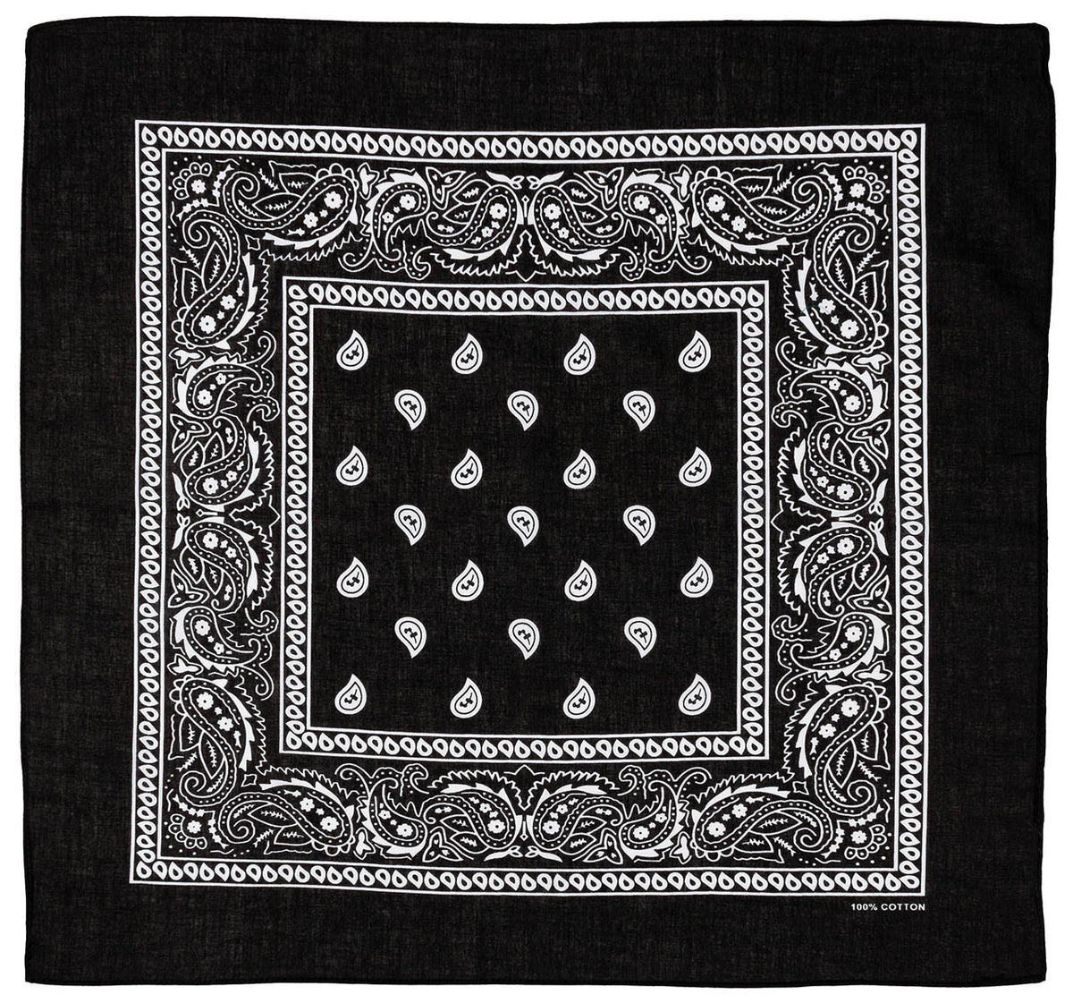 Bandana, schwarz-weiss, ca. 55 x 55 cm, Baumwolle