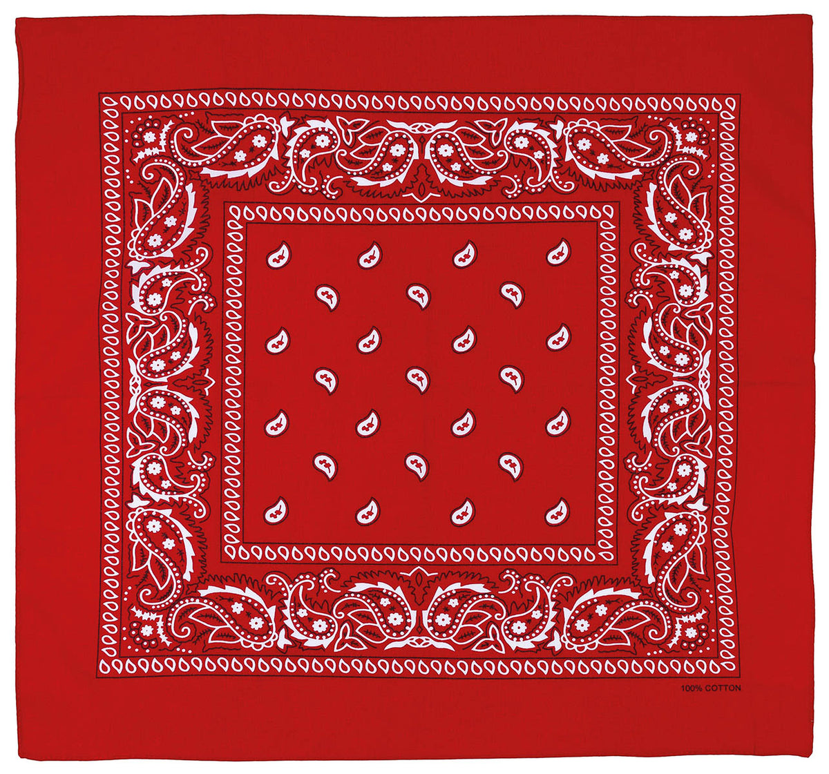 Bandana, rot-weiss, ca. 55 x 55 cm, Baumwolle