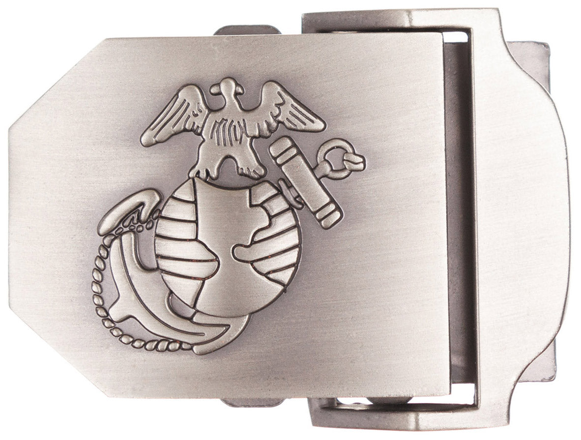 USMC Gürtelschloss, silber, Metall, ca. 4 cm