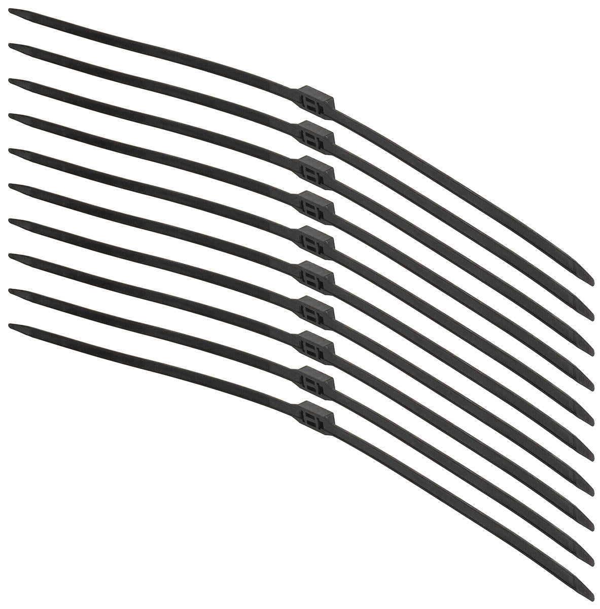 Kunststoffhandschellen, 10 St./P., 80 x 1,27cm,schwarz