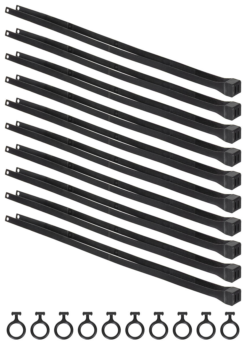Kunststoffhandschellen, 10 St./P.,55 x 1,25cm, schwarz