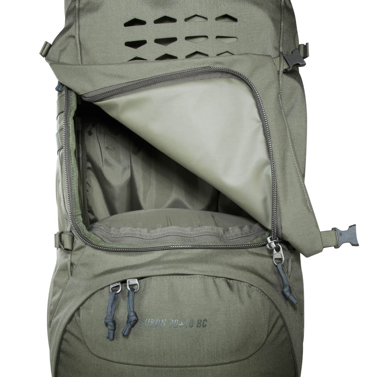 Yukon 70+10 Bushcraft Trekkingrucksack (stone-grey-olive)