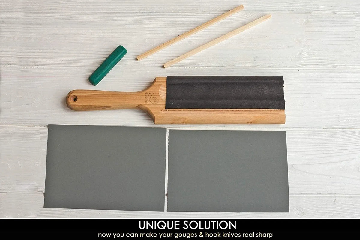 BeaverCraft - LS5P1 Doppelseitiger Paddelstreichriemen für Löffelmesser