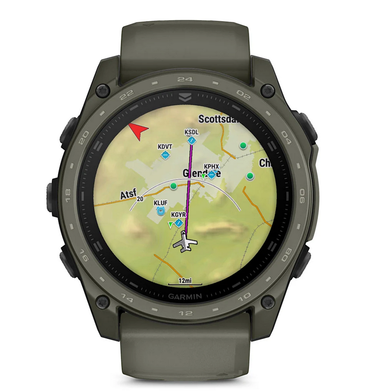 tactix® 8 – 51 mm, AMOLED, Cerakote®-Beschichtung oliv mit Quickfit® Silikon- Armband 26mm