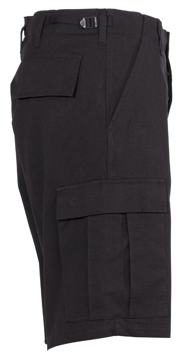 Cargo-Shorts, Dunkelgrau, Mehrere Taschen, Gürtel-Schlaufen, Knie-Länge