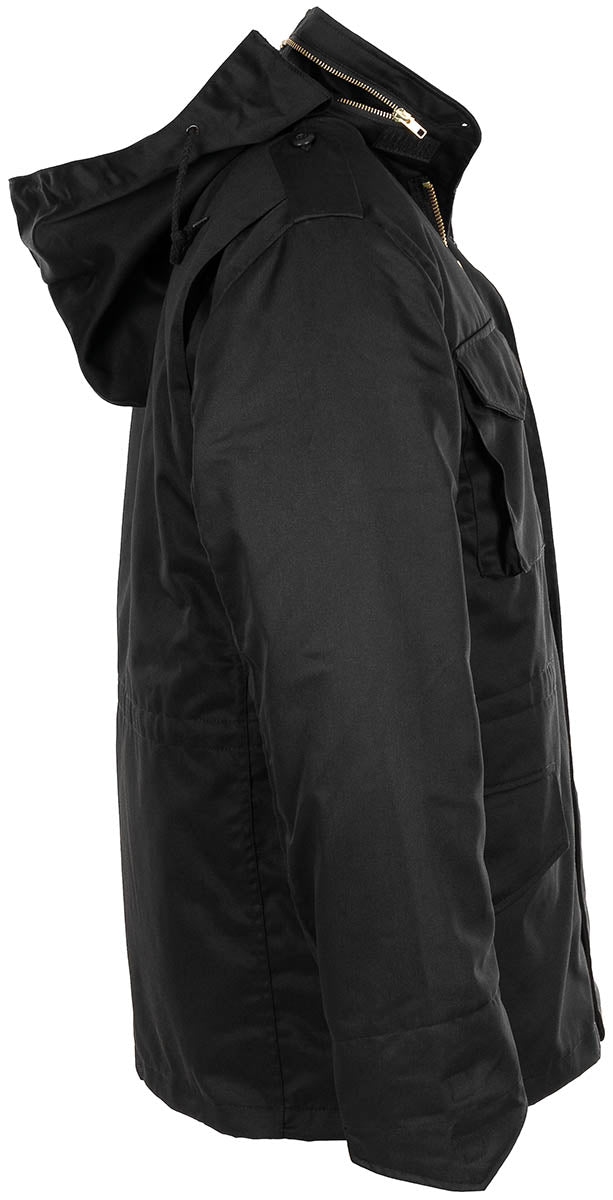 jacke, hooded, schwarz, außenbekleidung, brusttasche, jacke, parka, herren, reissverschluss, kapuze