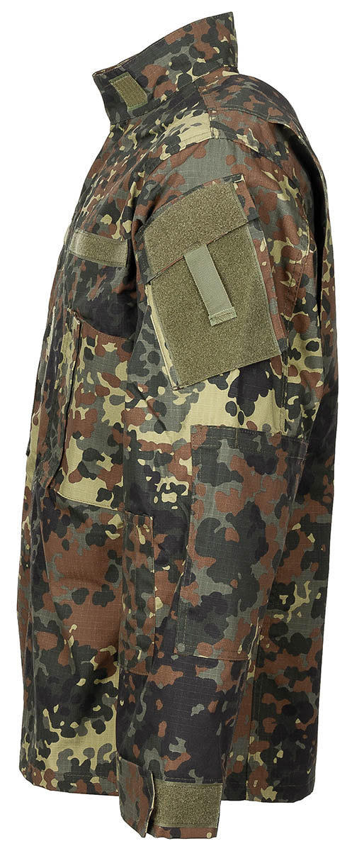 Tarnjacke, Tarnmuster, Kragen, Patches, Armeltasche, taktische jacke, tarnung, militärische jacke, patchtasche, verstellbare