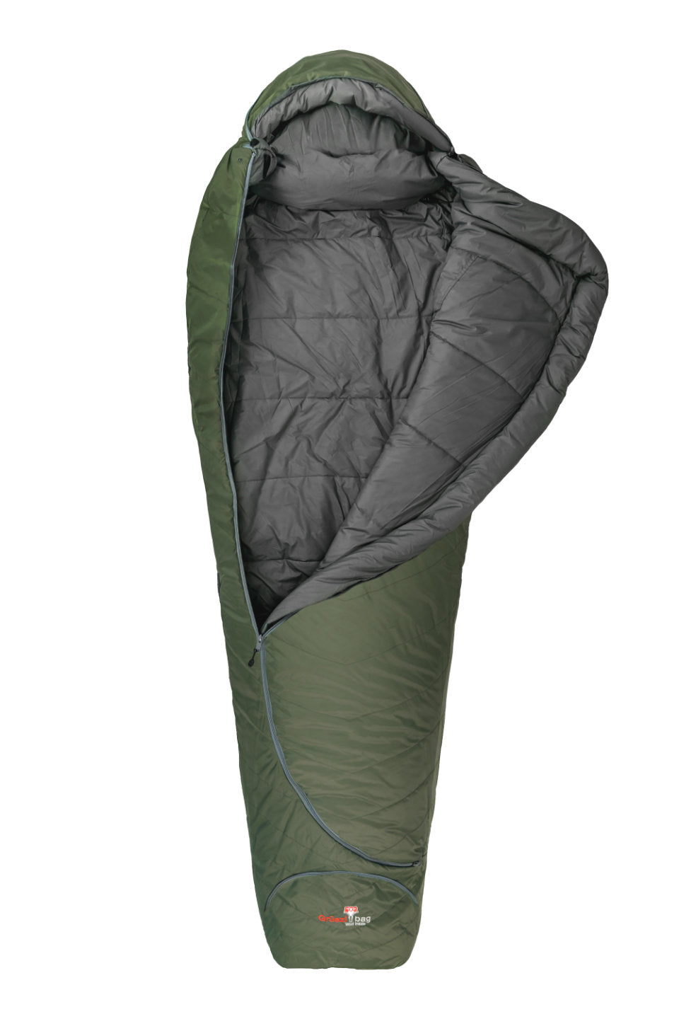 Schlafsack, Outdoor, Grün, Isolierung, Reißverschluss