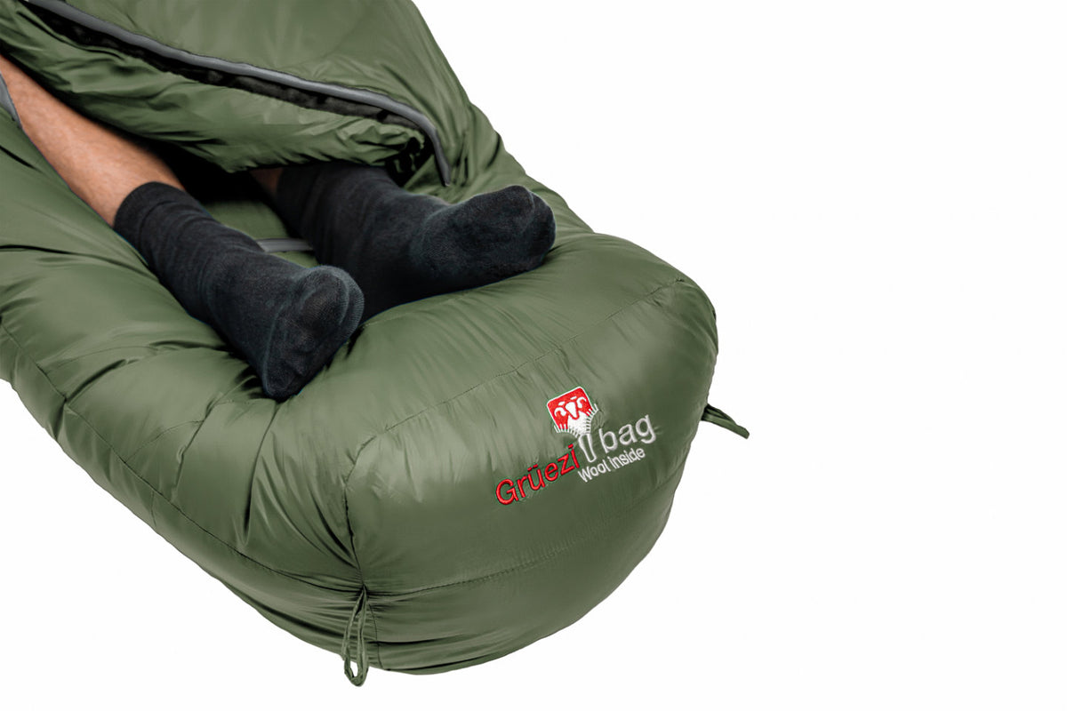 Schlafsack, Dauertasche, Grün, Wolle Innenseite, Kuschelig