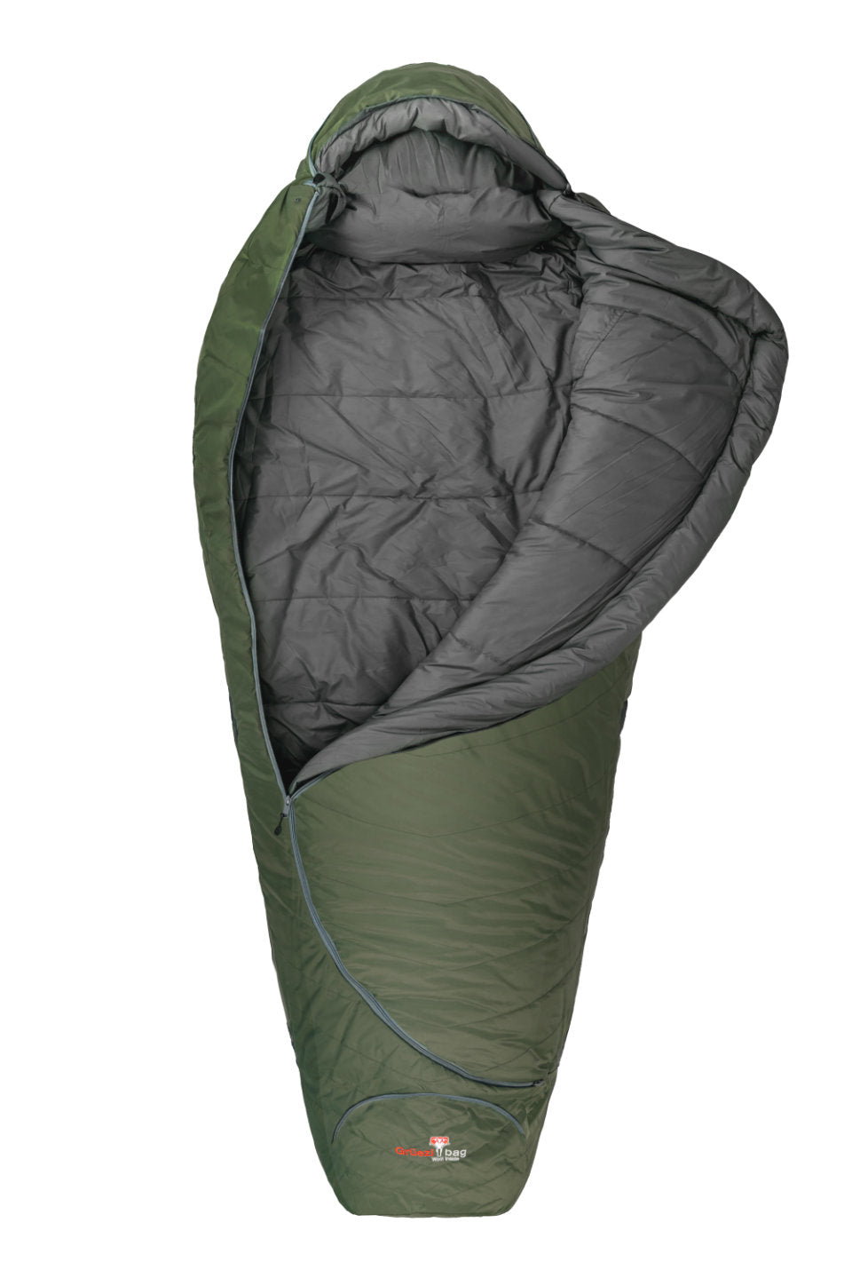 Schlafsack, Außen-outdoor, Daunen?, Grün, Reißverschluss