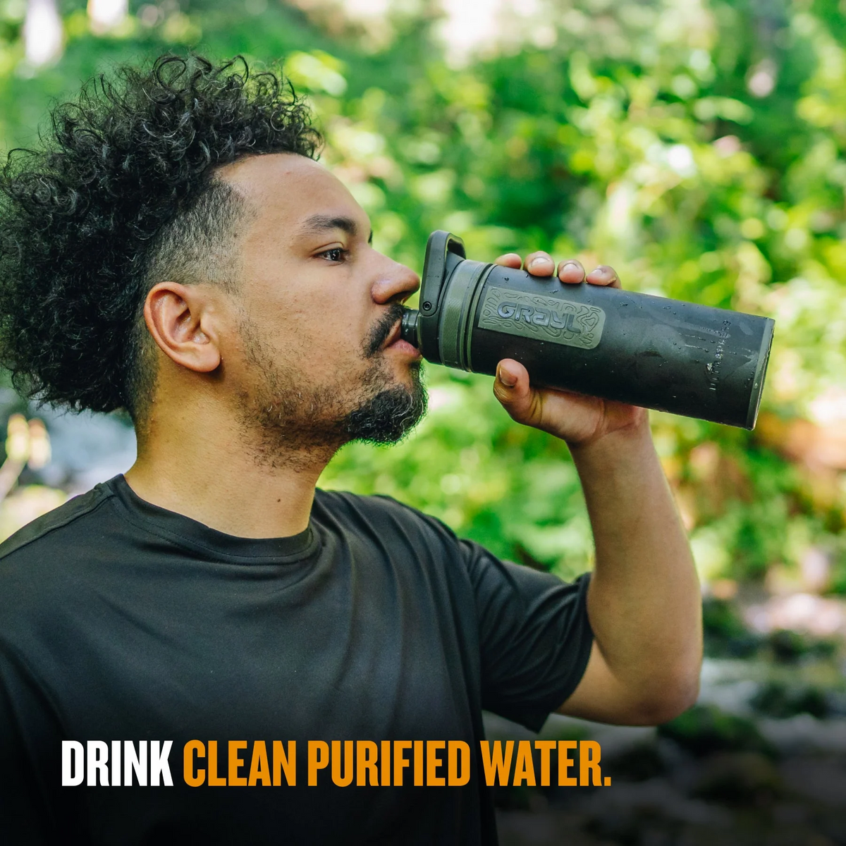 Trinkflasche, Wasserflasche, Gravour-Grip, Edelstahl?, Outdoor-Drink