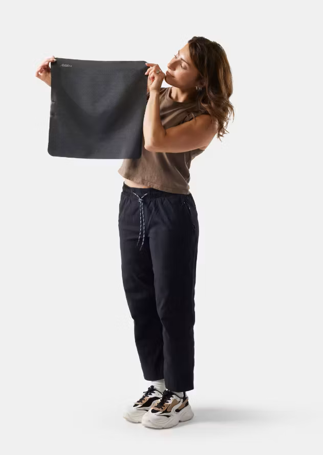 handbag, padded bag, gray bag, canvas pouch, travel pouch