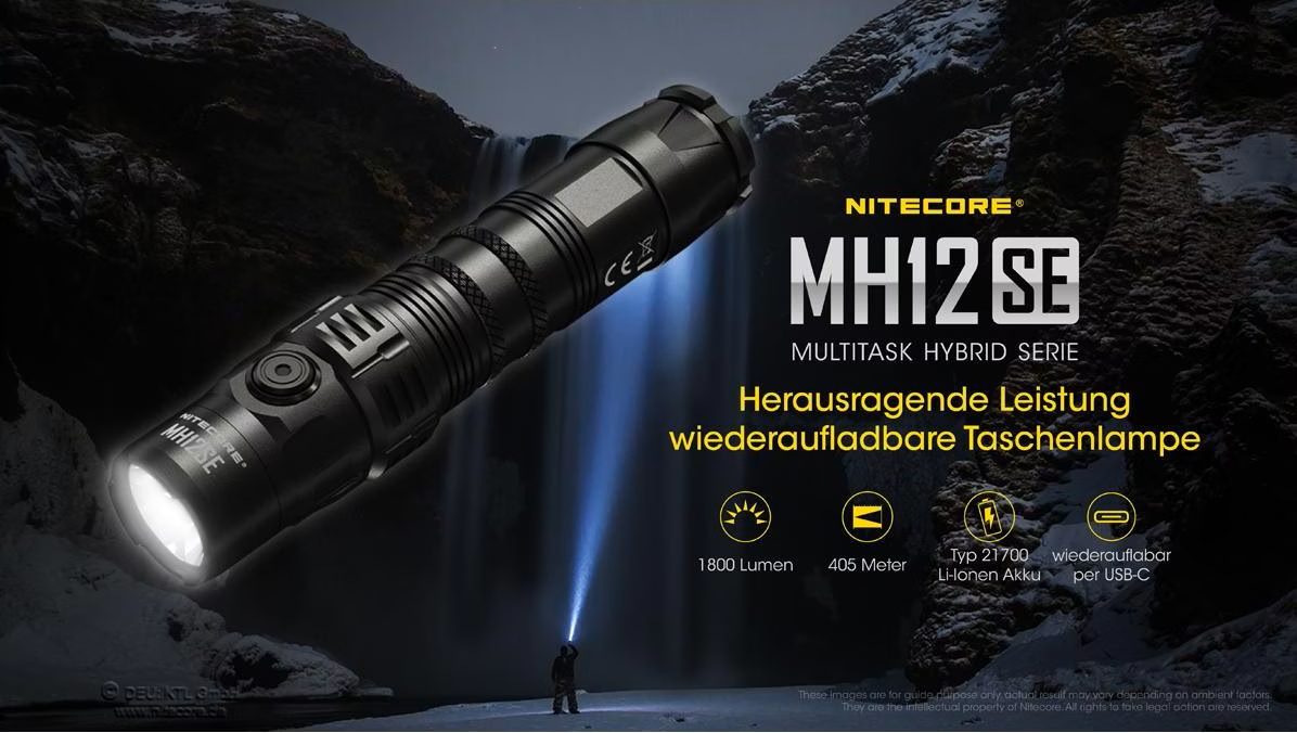 Nitecore - MH12SE Taktische Taschenlampe (1800 Lumen)