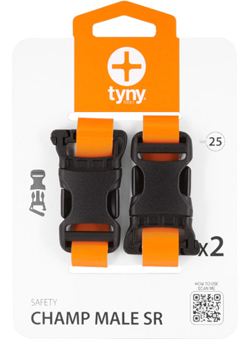 Schnallen, Sicherheitsgurte, Klettverschluss, Kunststoff, Schwarz/Orange