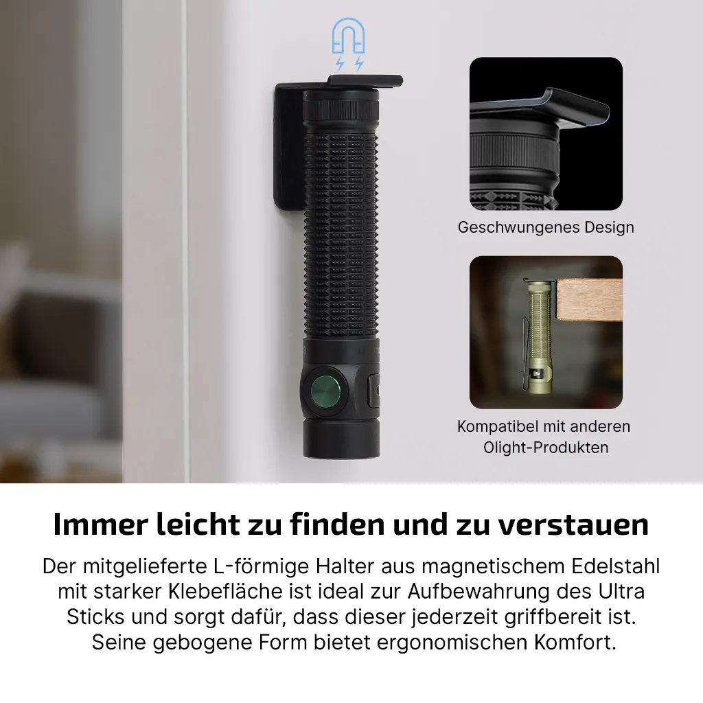 Taschenhalter, Magnetischer Halter, L-förmiger Halter, Ultrastick, Klebefläche