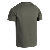 T-Shirt, Kurzarm, Rückenansicht, Olivegrün, Mesh/Strickstoff