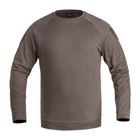 Hoodie, Crewneck, Langärmlig, Taupe, Uni-Farbe