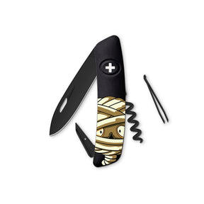 Taschenmesser D01 AllBlack Mummy - graphitschwarz