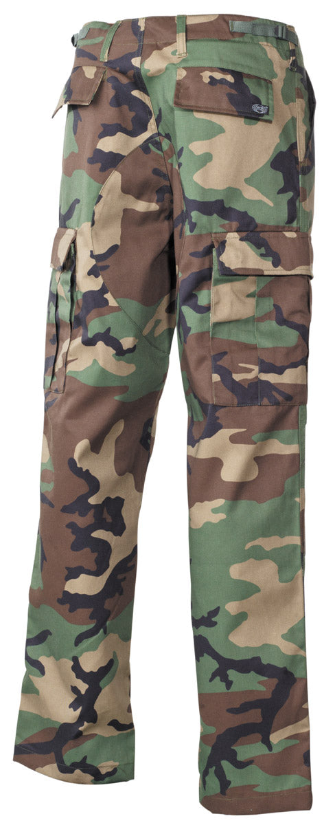 US Kampfhose, BDU, woodland, Knie- und Gesässverstärkung