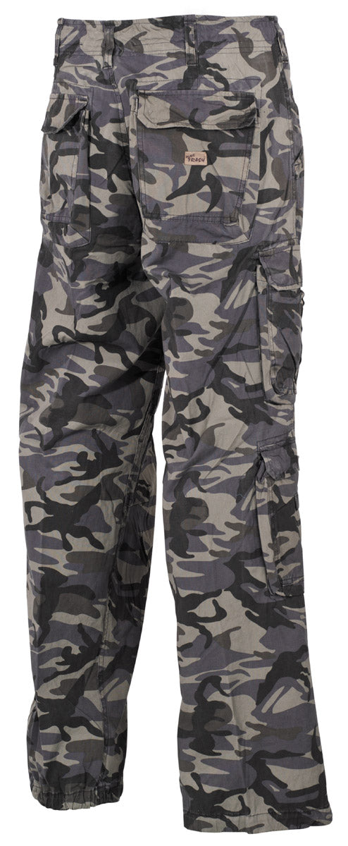 Cargohose, "Defense", combat- camo, PT, vintage trash wash