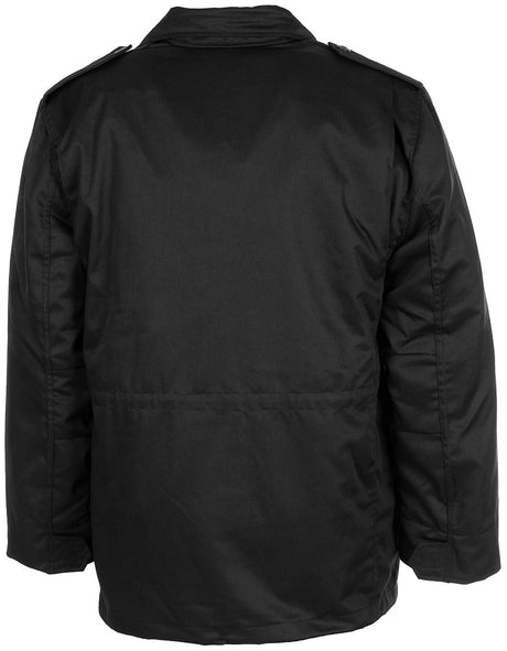 US Feldjacke M65, schwarz, m. auskn. Steppfutter