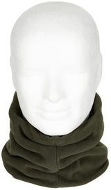Rundschal, Fleece, oliv, mit Kopfteil