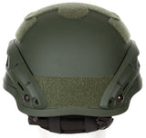 US Helm, "MICH 2002", Rails, oliv, ABS-Kunststoff