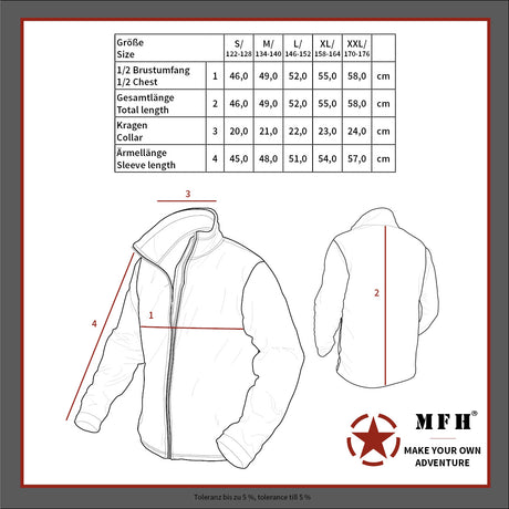 US Kinder-Polarjacke, N2B, schwarz, Kapuze mit Fellkragen