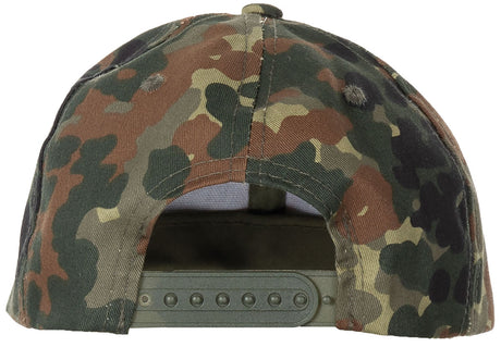 Kinder BB Cap, mit Schild, grössenverstellbar, flecktarn
