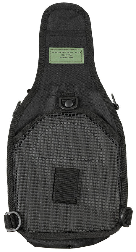 Schulter-Umhängetasche, "MOLLE", schwarz