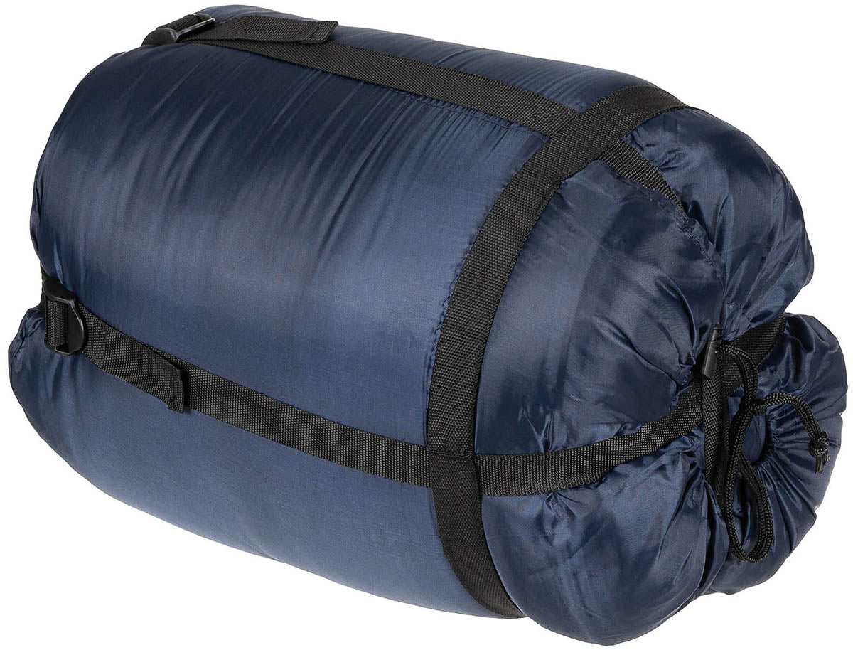 Mumienschlafsack, blau, 2-lagige Füllung