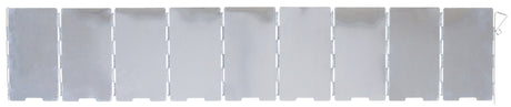 Windschutz, Alu, faltbar, klein, 65 x 13 cm, 9 Lamellen