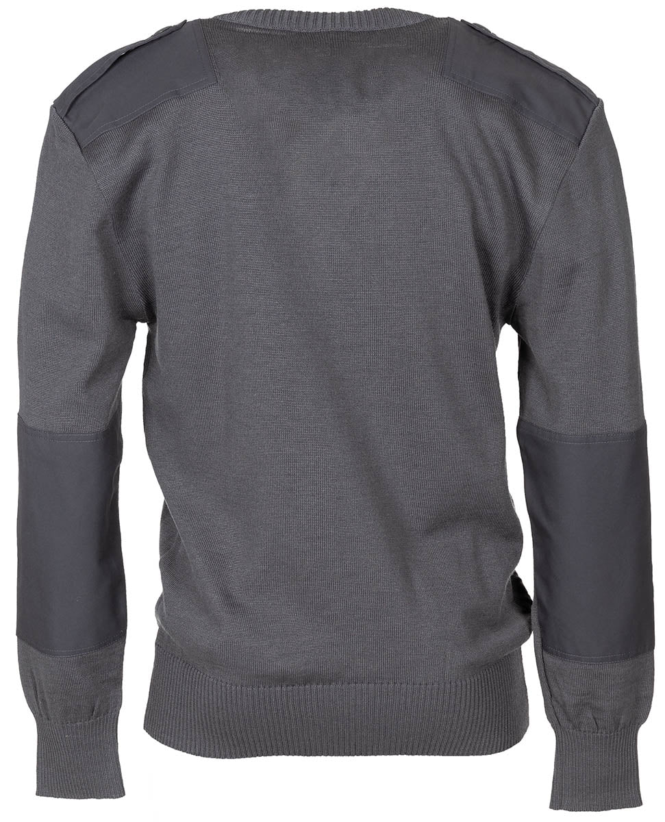 Österr. BH V-Pullover, grau, neuwertig