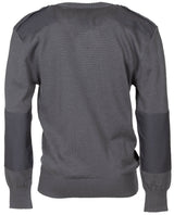 Österr. BH V-Pullover, grau, neuwertig