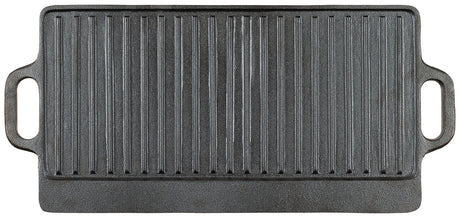 Grillplatte, Gusseisen, 2 Griffe, ca. 50 x 23 x 1,5 cm