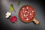 Kochgeschirr, Essen, Ketchup, Präsentation des Essens, Bratpfanne
