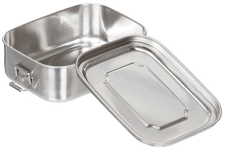 Lunchbox, Edelstahl, ca. 16 x 13 x 6,2 cm