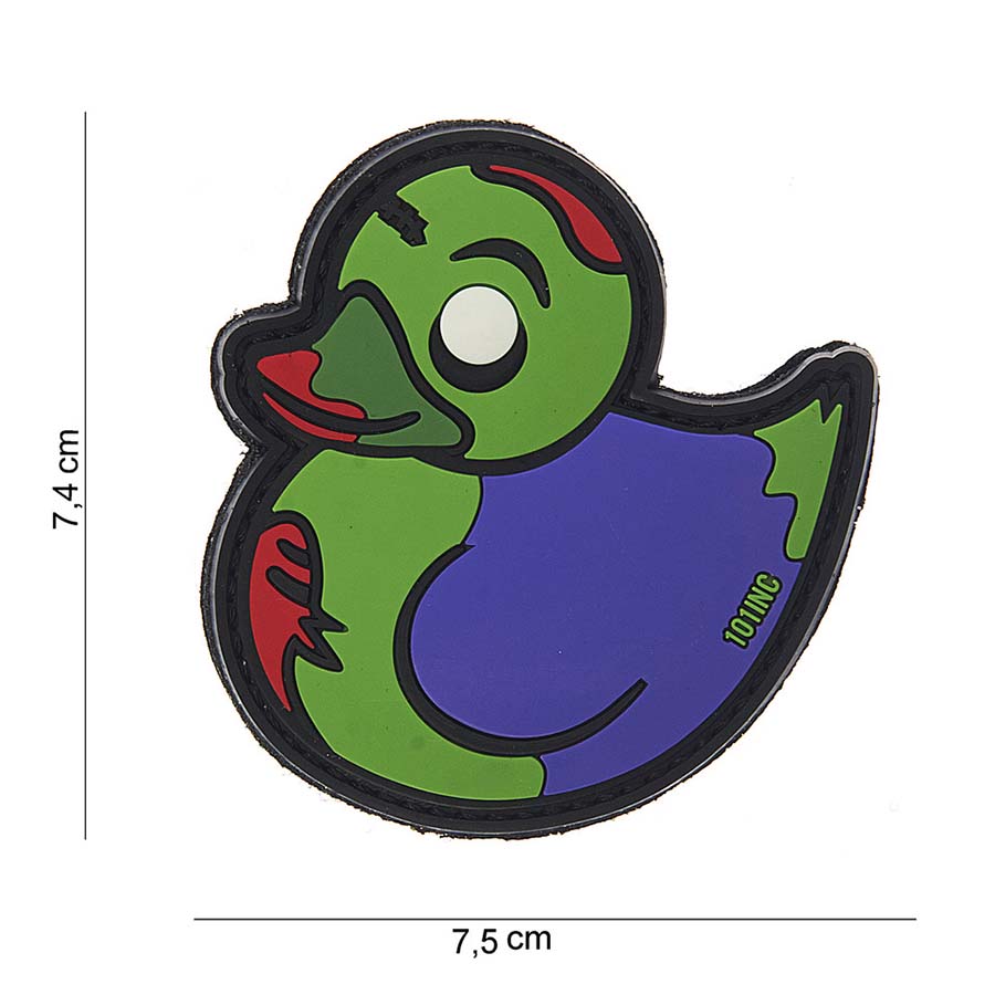 Klettabzeichen Ente "Zombie" - mehrfarbig