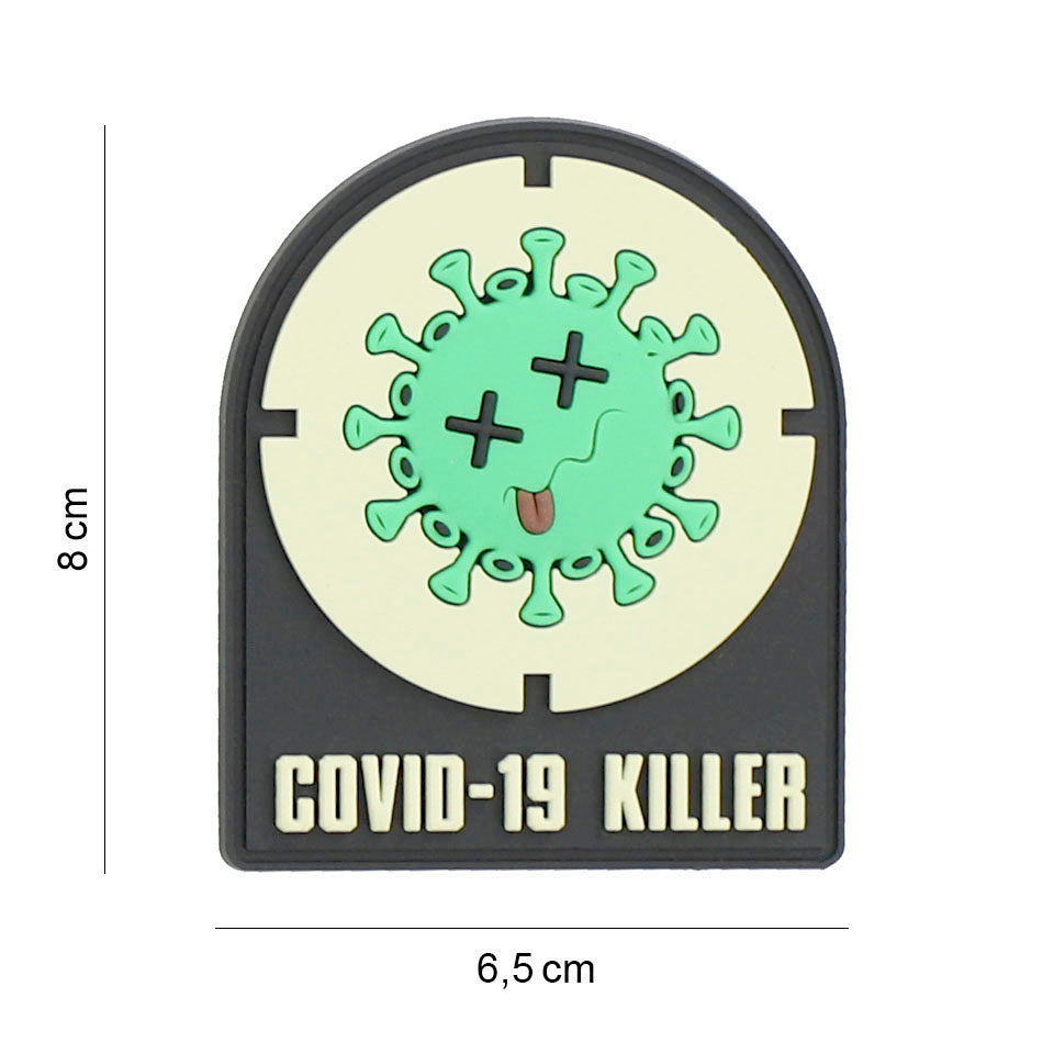 Klettabzeichen Covid-19 Killer - mehrfarbig